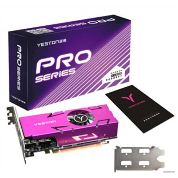 Yeston AMD RX550 4G DDR5 4HDMI four-screen multi-screen card independent game graphics card half-high knife card