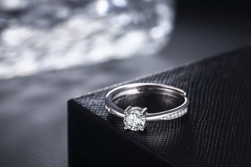 925 sterling bạc trang sức vàng trắng nữ carat kim cương nhẫn mô phỏng nhẫn cưới thời trang tính khí zircon cặp nhẫn nhẫn pandora