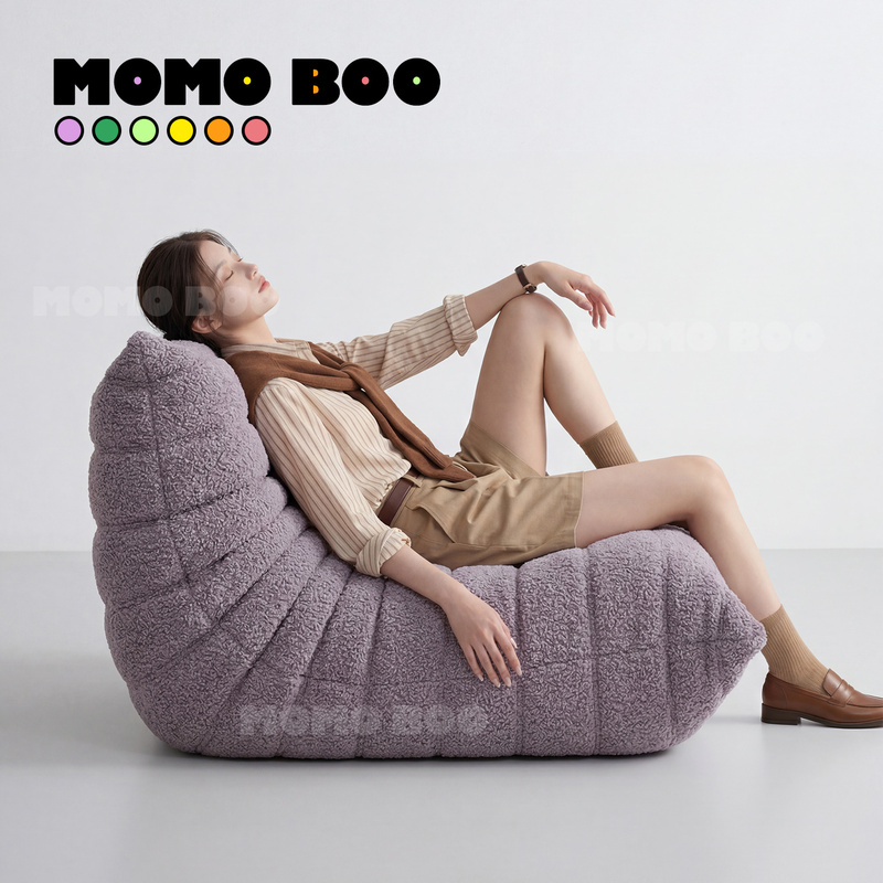 Caterpillar-Style Trendy Lazy Sofa, Suitable for Lying down and Sleeping, Togo Leisure Chair, Fabric Single Recliner, Designer Nest Chair