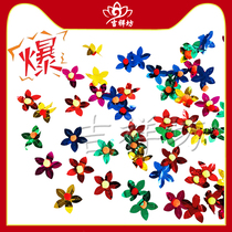 Chaoshan Mid-Autumn Festival Baiyue Folding Flowers Blue Decoration Small Five Leaves Plum Fold Tabby Fold Flower Basket Ornament Small Number Flowers 20