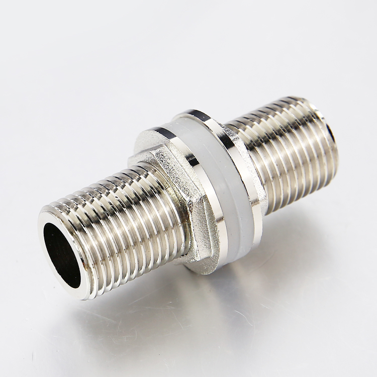 4 points lengthened water tank joint full silk water pipe copper joint wearing plate overboard internal and external silk accessories full tooth