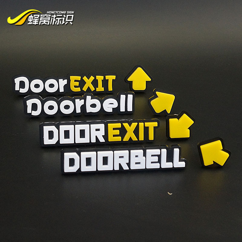 Doorbell Stereo Doorbell Indicator Sign Doorexit Entrance and Exit Doorbell Button Indicator Sign in English