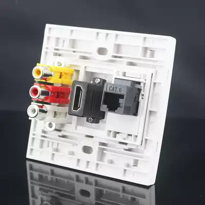Type 86 CAT6 network HDMI high-definition AV Lotus audio and video in-line panel computer high-definition audio and video plug
