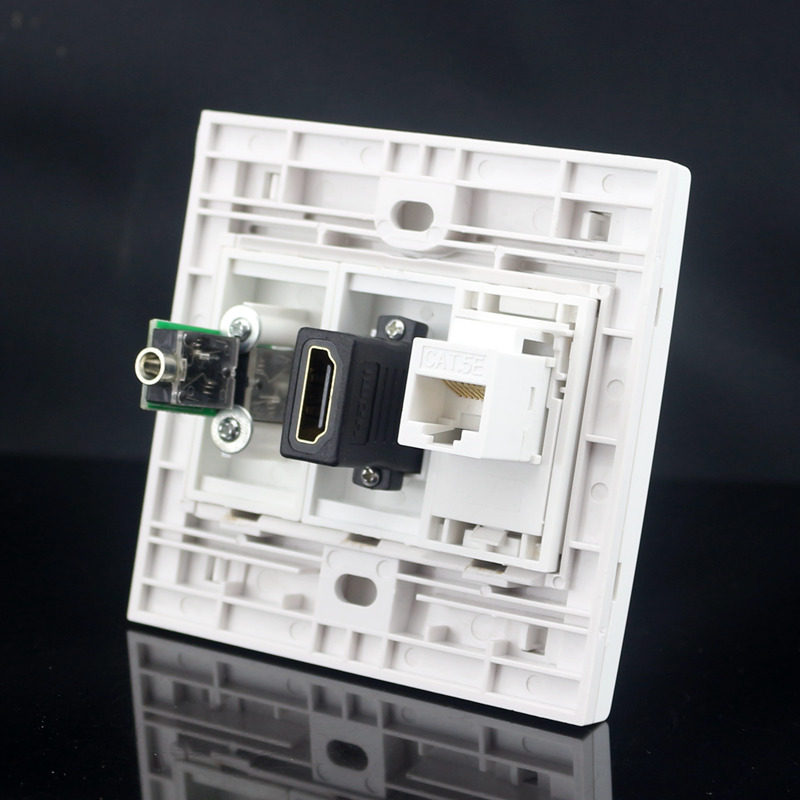 Type 86 RJ45 Internet HDMI high-definition 3 5 headphones Audio in-line panel Computer digital TV Audio plug