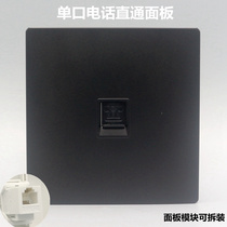 Black single port telephone socket type 86 CAT3 one voice switch RJ11 direct phone module information panel