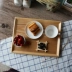 Châu Âu sáng tạo xiên khay bên hình chữ nhật hộ gia đình tách trà khay trà khách sạn cung cấp tấm gỗ Phong cách Nhật Bản tấm gỗ đũa gỗ mun Tấm