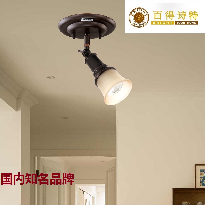 Baide Shite American-Style Surface-Mounted Spotlight, 360-Degree Adjustable, for Background, Entrance, Picture Frame, Museum, Exhibition Hall Spotlight
