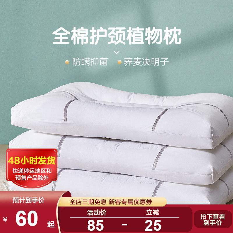 Boyo Home Textile all cotton pillows pillow core Semen Cassiae buckwheat Adult Home Students Pillow Anti Mite to dress