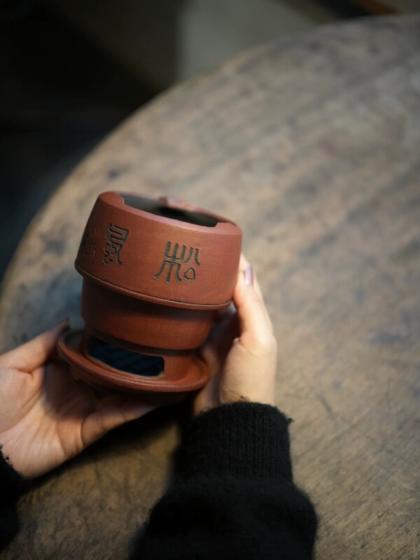 Songfeng Ceramics New Product Huishan Engraved Palace Lantern Stove, Detachable Tea Charcoal Stove, Kung Fu Tea Utensils