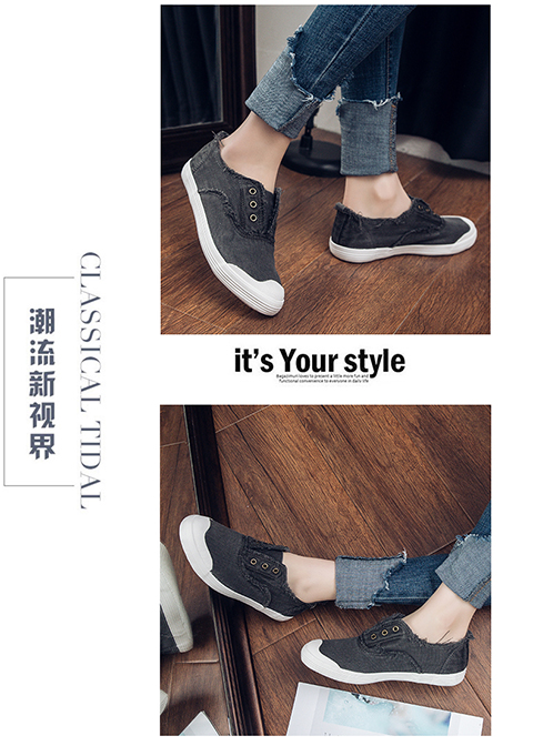 Xuân 2018 xuân hè Giày nữ mới phiên bản Hàn Quốc của giày trắng retro Hồng Kông thoải mái đi giày lười nữ bình thường giầy thể thao nữ