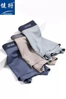 Jianjiang men's underwear men's boxer briefs ice silk sense seamless boxer briefs thin large size shorts head summer fat pants