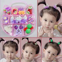 20s childrens gift hair accessories Bow hairpin baby does not hurt hair side clip headdress rubber band girls jewelry