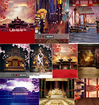Photo studio photo costume background ancient style photography background cloth Wu Zetian Wu Mei Niang theme background palace interior