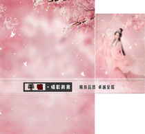 Ancient costume photo background Children ancient style photography background cloth dreamy pink background paper streamer flying