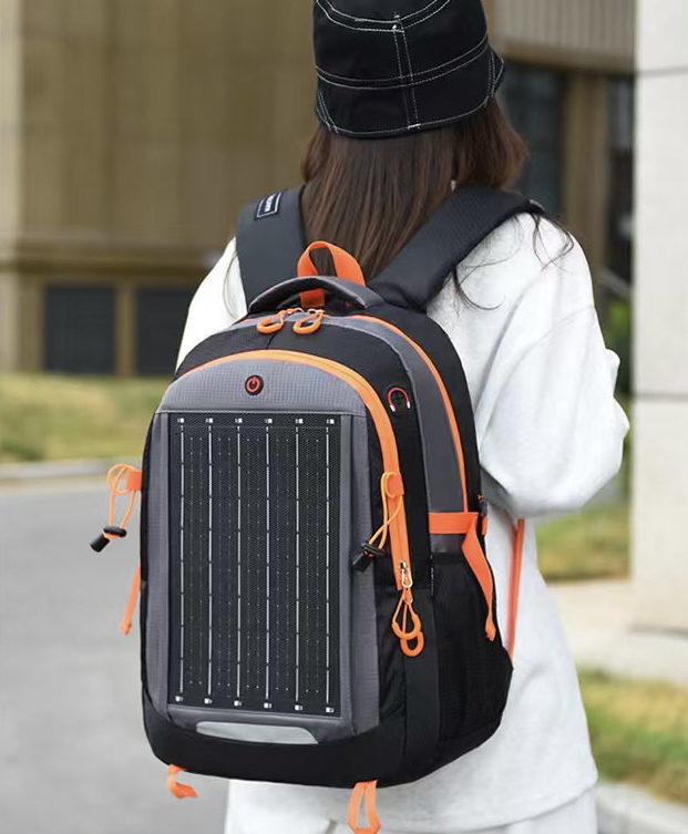 Flexible Solar Charging Backpack, Outdoor Mountaineering Bag, Waterproof Cycling Light Bag, Computer Bag, Travel Leisure Backpack