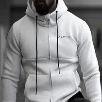 Muscle cow brothers fitness sweater autumn and winter men hoodie running sports dog sweater casual coat training suit tide