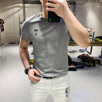 Di Jeni 2020 Summer new European station Tide brand hot diamond letter printing T-shirt Net Red personality slim short sleeve