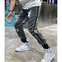 European Station 2020 spring and summer thin sports casual pants mens slim foot pants elastic elastic bundle foot trend mens pants