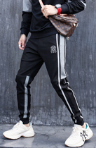 (Off-code special) Pick up the leak 2019 autumn and winter fashion drawstring slim sports sweatpants tooling casual pants