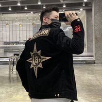 2020 lamp core suede cotton clothes jacket trendy fashion casual workout personality embroidery jacket man
