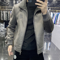 2020 Winter new Korean version Trend casual fur integrated turning lamb wool jacket mens body fashion jacket