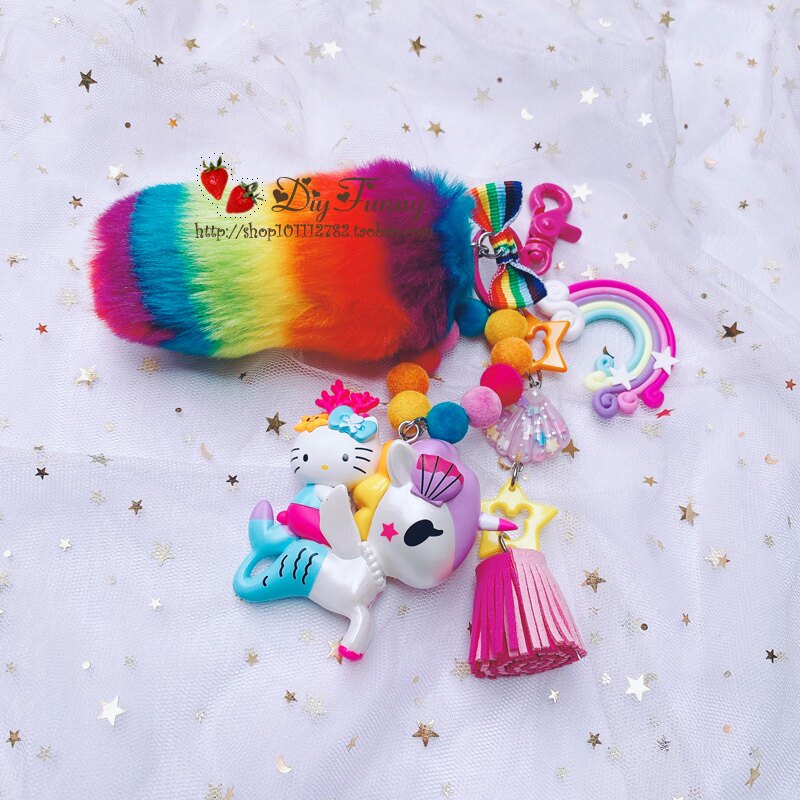 tokidoki joint hello kitty mermaid girl heart bag pendant pendant keychain cute