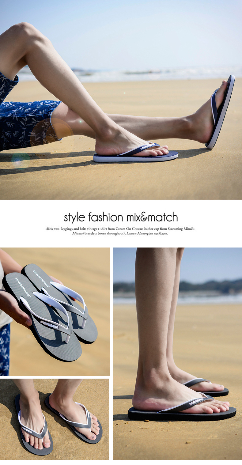 Dép mùa hè nam Hàn Quốc phiên bản của xu hướng của không trượt flip flops của nam giới thời trang mặc pinch bãi biển nam dép ngoài trời và dép đi trong nhà