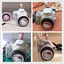 Canon 100d KISS X7 cute cartoon lens cover hot shoe anti-cover anti-lost rope set SLR camera accessories