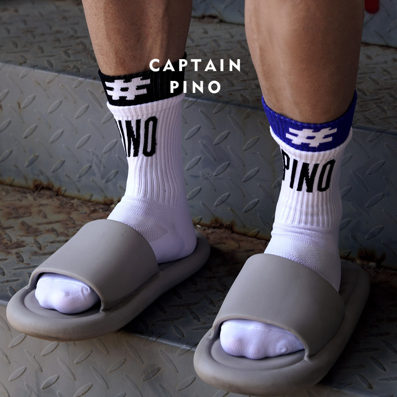 Fantapino 2-Pack Mesh Blue, Black and White Double-Layer Quick-Drying Mid-Calf Socks