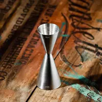 Двусторонняя измерительная кружка из нержавеющей стали, джиггер барный со шкалой, нержавеющая сталь AISI 304