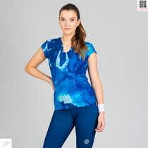 BIDI BADU V COLLAR BELLA TECH 2 0 T-SHIRT-Blue