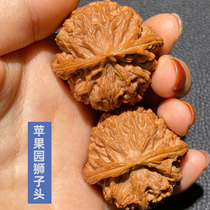 Apple garden lion head hand play walnut a pair of small loose play natural carry-on finished piece fitness boutique men