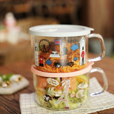 ins风食堂打饭泡面碗耐热硅胶盖