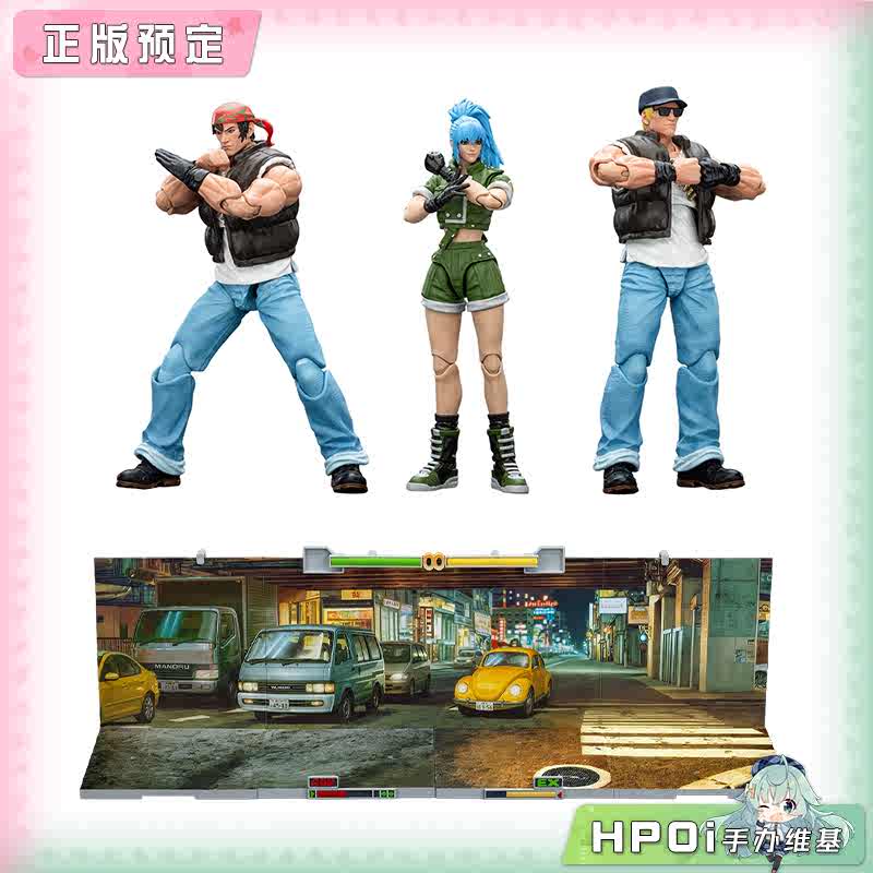 JOYTOY暗源 拳皇98 怒队 莉安娜 拉尔夫 克拉克 手办