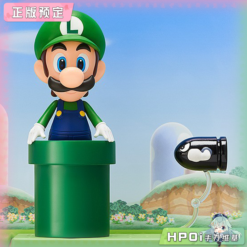 GSC 粘土人 超级马力欧兄弟  路易吉 可动 Q版 手办