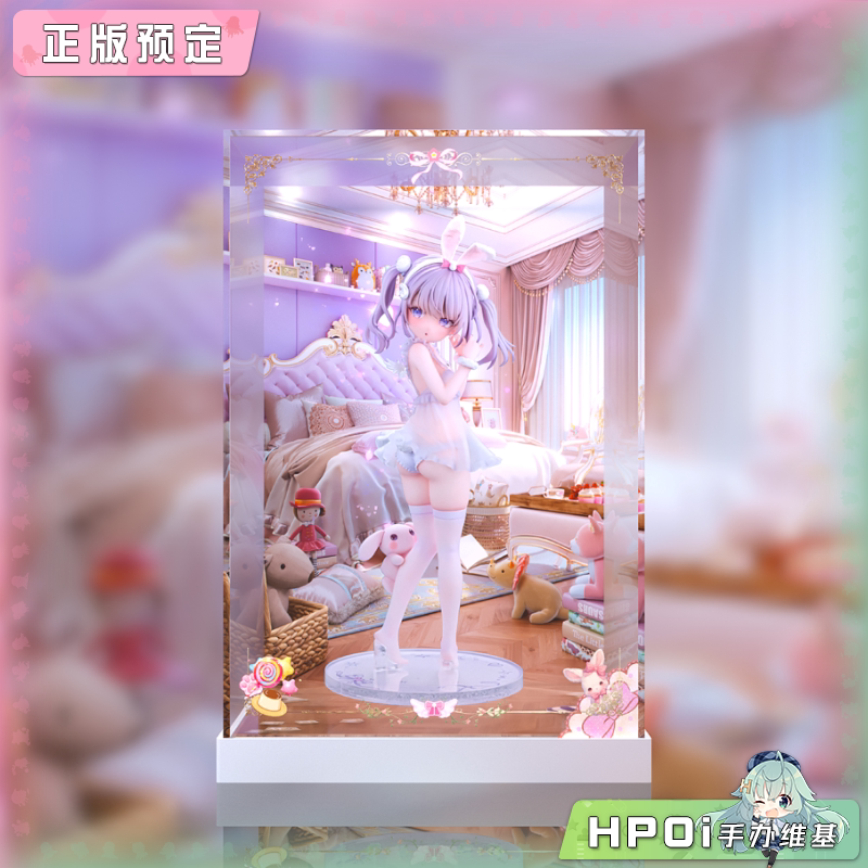 展示盒 PUFFGIRL 白兔天使 比例手办