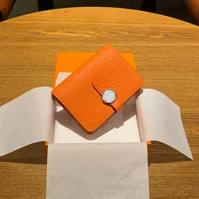 H home card bag women's multi card leather card bag Korean cute coin wallet financial card holder card holder card bag