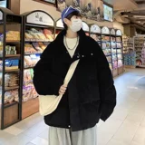 Вельветовый демисезонный пуховик, куртка для влюбленных, увеличенная толщина, свободный крой