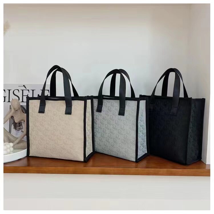 Fog Flower Makeup Bag Lady Canvas Printed Handbag Large Capacity Color Makeup Skin Care Large Capacity Fashion South Korea Style