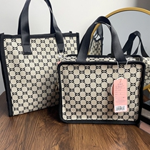 Foggy Makeup Bag Fashion Carry-on With Delicate Portable Toiletries Large Capacity Cashier Bag Travel Outside With Hand Bell