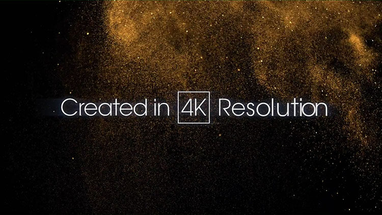 mGlitter视频素材50组4K分辨率大气华丽闪耀金色粒子飞舞合成素材