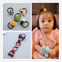 Childrens hair rope Hair circle small female baby hair jewelry leather band Cute cartoon hair tie rope Girl head rope does not hurt hair