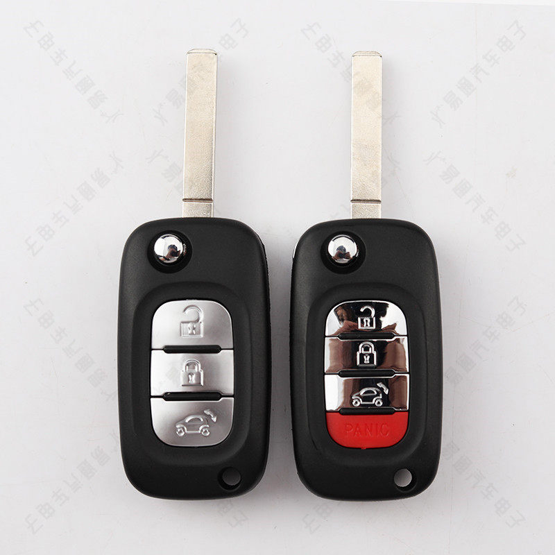 Suitable for Smart Key Shell, New Mercedes-benz Smart Foldableing Remote Control Key Replacement Shell 3 4 Keys