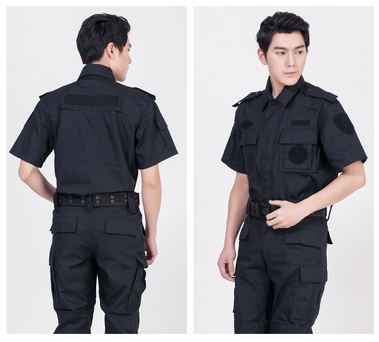 Authentic 99 bộ đồ tập luyện mùa hè lưới chiến đấu phù hợp với bộ đồ nam dài tay bộ đồ tập an ninh đen quần đũi nam
