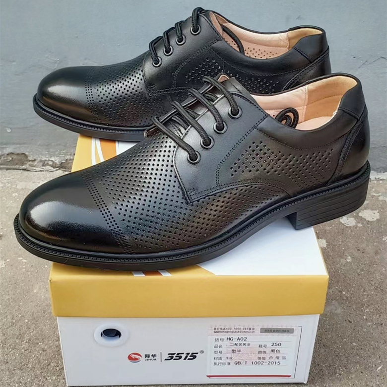 3515 Strong people Low Gang Men customs Spring Summer Genuine Leather Breathable Non-slip Business Positive Dress Casual Lacing Leather Shoes