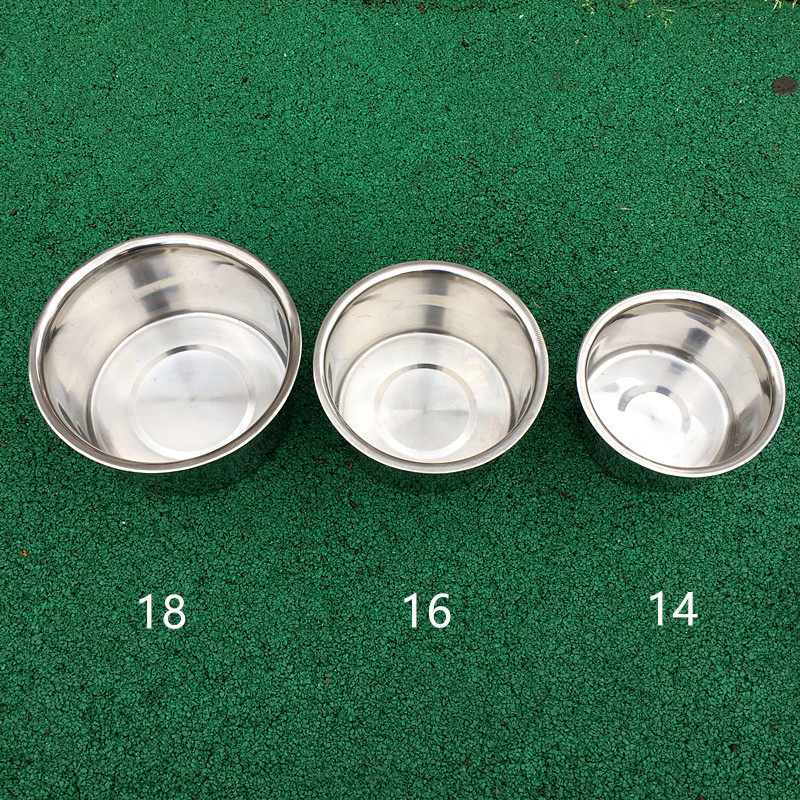 Stainless steel deep bowl taste flush seasoning jar cylinder Deepen Round Wood Barrel Rice Wood Barrel Liner Dining Room Commercial Home Beat Egg