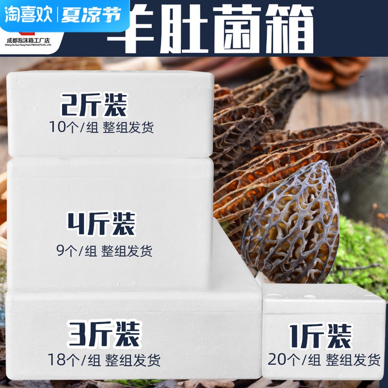 Morel foam box edible fungus incubator fast strawberry delivery special fresh-keeping box wholesale packaging Guoheng foam