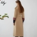 Lily2019 mùa xuân mới của phụ nữ hai mặc áo khoác kaki từ vai áo gió dài 119100C1250 - Trench Coat