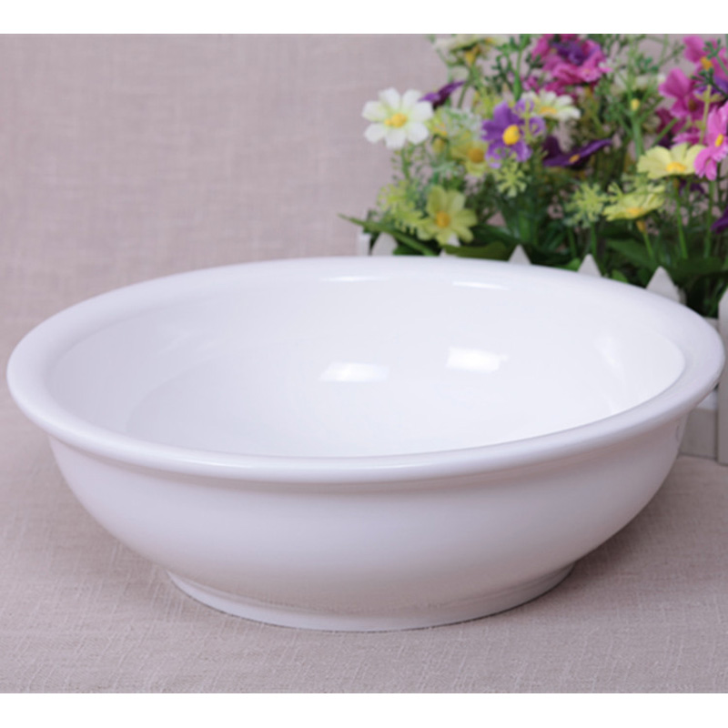 Pure white ceramic large soup bowl large noodle bowl Bowl Male rice bowls rice bowls Bowls Rice Bowls Restaurant Hotel Cutlery Foam Powder Bowls