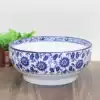 Blue and white porcelain household hotel deep soup bowl instant noodle bowl seasoning bowl Ceramic large bowl bowl Male boiled fish bowl Rice noodle bowl